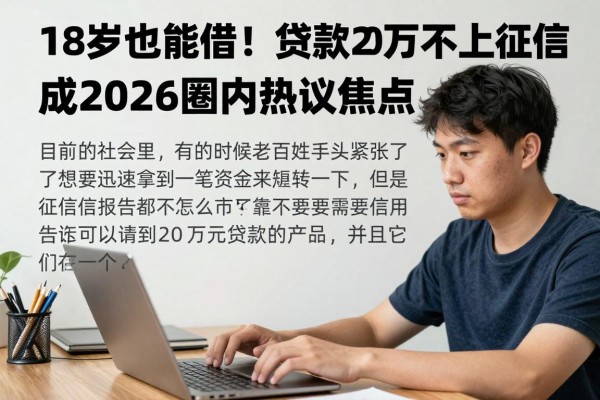 18岁也能借！贷款20万不上征信成2026圈内热议焦点