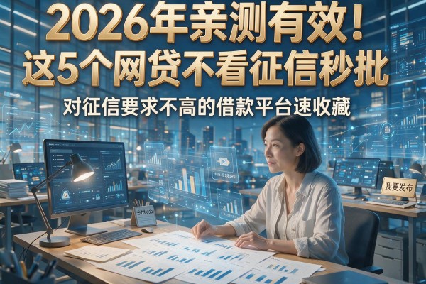 2026年亲测有效!这5个网贷不看征信秒批,对征信要求不高的借款平台速收藏