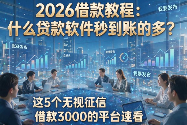 2026借款教程：什么贷款软件秒到账的多？这5个无视征信、借款3000的平台速看！
