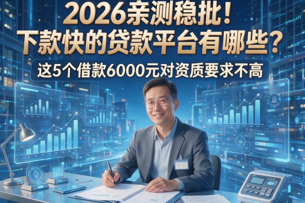 2026亲测稳批!下款快的贷款平台有哪些?这5个借款6000元对资质要求不高