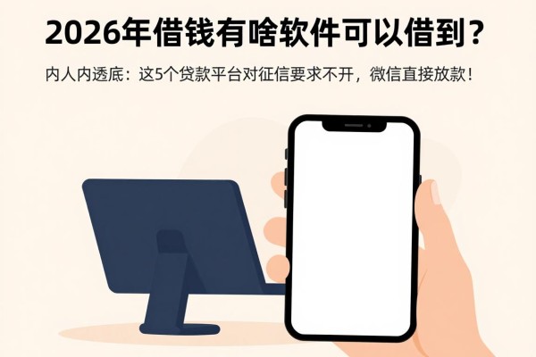 2026年借钱有啥软件可以借到?内行人透底:这5个贷款平台对征信要求不高,微信直接放款!