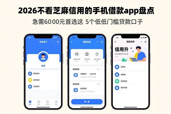 2026不看芝麻信用分的手机借款app盘点！急需6000元首选这5个低门槛贷款口子