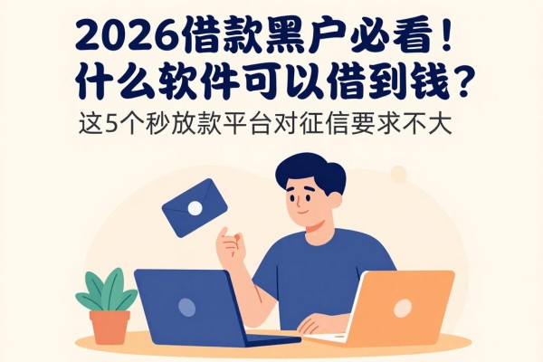 2026借款黑户必看！什么软件可以借到钱？这5个秒放款平台对征信要求不高