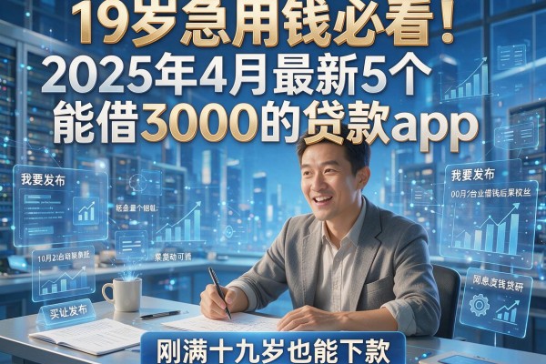 19岁急用钱必看!2025年4月最新5个能借3000的贷款app,刚满十九岁也能下款