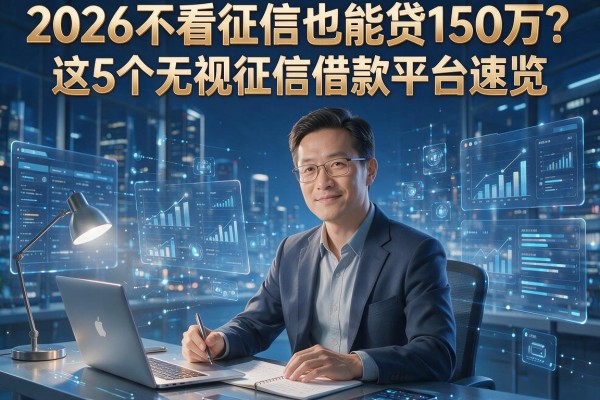 2026不看征信也能贷150万？这5个无视征信借款平台速览
