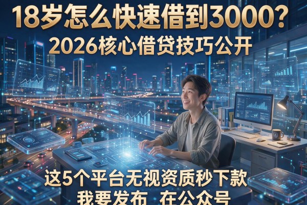 18岁怎么快速借到3000？2026核心借贷技巧公开，这5个平台无视资质秒下款