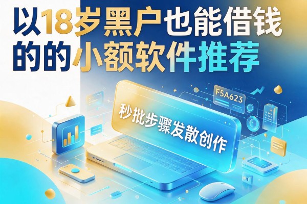 18岁黑户也能借钱的小额软件推荐,这5个平台秒批步骤超清晰