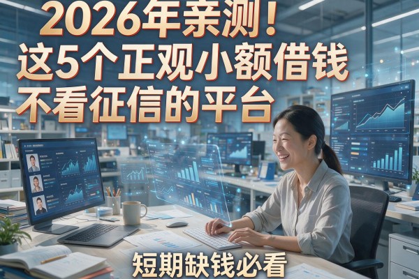 2026年亲测!这5个正规小额借钱不看征信的平台,短期缺钱必看