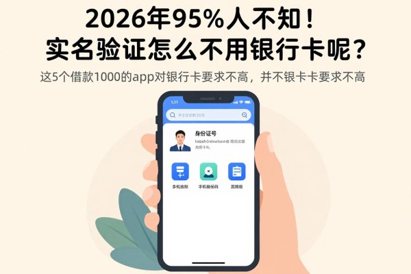 2026年95%人不知!实名验证怎么不用银行卡呢?这5个借款1000的app对银行卡要求不高