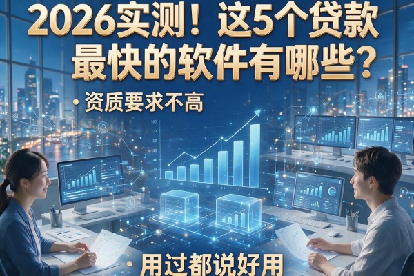 2026实测！这5个贷款最快的软件有哪些？资质要求不高，用过都说好用！