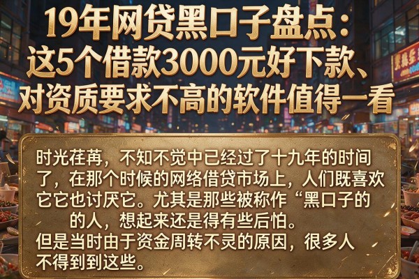 19年网贷黑口子盘点:这5个借款3000元好下款、对资质要求不高的软件值得一看