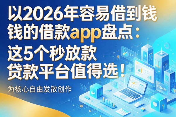 2026年容易借到钱的借款app盘点:这5个秒放款贷款平台值得选!