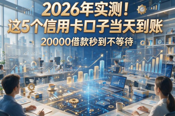 2026年实测！这5个信用卡口子当天到账，20000借款秒到不等待