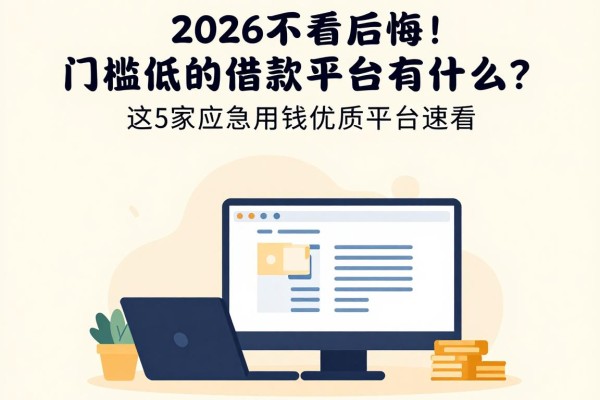 2026不看后悔!门槛低的借款平台有什么?这5家应急用钱优质平台速看