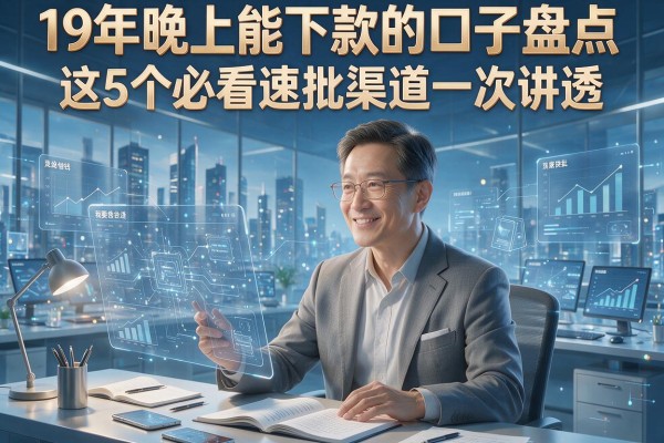 19年晚上能下款的口子盘点，这5个必看速批渠道一次讲透！