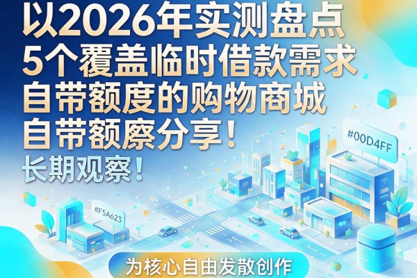 2026年实测盘点：5个覆盖临时借款需求的自带额度的购物商城，长期观察分享！