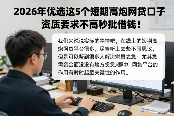 2026年优选这5个短期高炮网贷口子,资质要求不高秒批借钱!