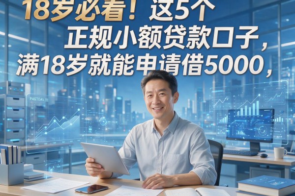 18岁必看!这5个正规小额贷款口子,满18岁就能申请借5000