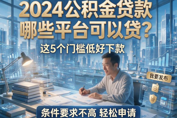 2024公积金贷款哪些平台可以贷?这5个门槛低好下款,条件要求不高轻松申请