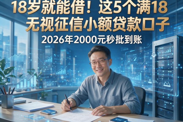 18岁就能借！这5个满18无视征信小额贷款口子，2026年2000元秒批到账