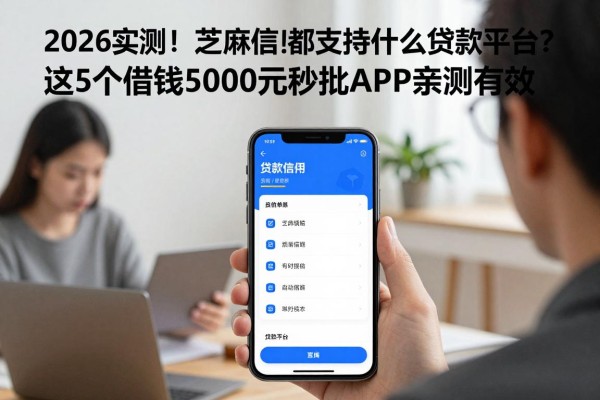 2026实测！芝麻信用都支持什么贷款平台？这5个借钱5000元秒批APP亲测有效