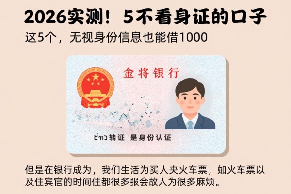 2026实测!这5个不看身份证的口子,无视身份信息也能借1000