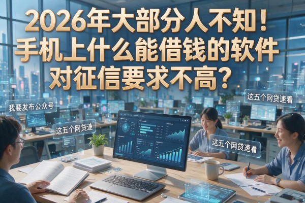 2026年大部分人不知!手机上什么能借钱的软件对征信要求不高?这五个网贷速看