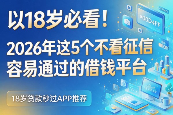 18岁必看！2026年这5个不看征信容易通过的借钱平台，18岁贷款秒过APP推荐