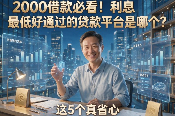 2000借款必看！利息最低好通过的贷款平台是哪个？这5个真省心