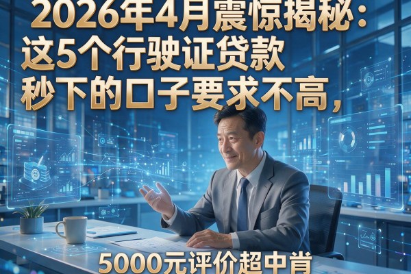 2026年4月震惊揭秘：这5个行驶证贷款秒下的口子要求不高，5000元评价超中肯！