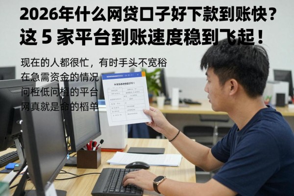 2026年什么网贷口子好下款到账快？这5家平台到账速度稳到飞起！