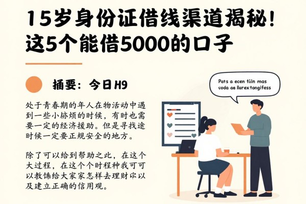 15岁身份证借钱渠道大揭秘!这5个能借5000的口子今日盘点