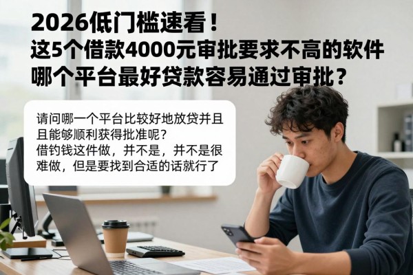 2026低门槛速看!这5个借款4000元审批要求不高的软件,哪个平台最好贷款容易通过审批?