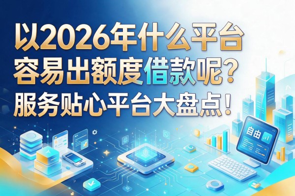 2026年什么平台容易出额度借款呢?服务贴心平台大盘点!