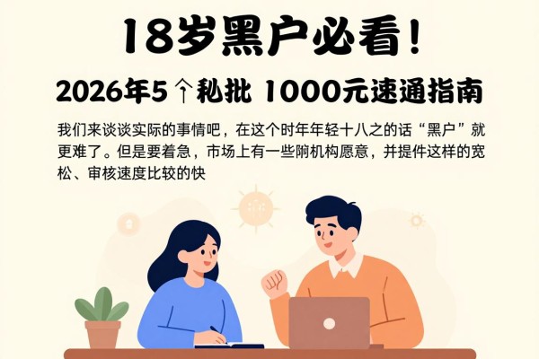 18岁黑户必看！2026年这5个贷款机构秒批1000元速通指南