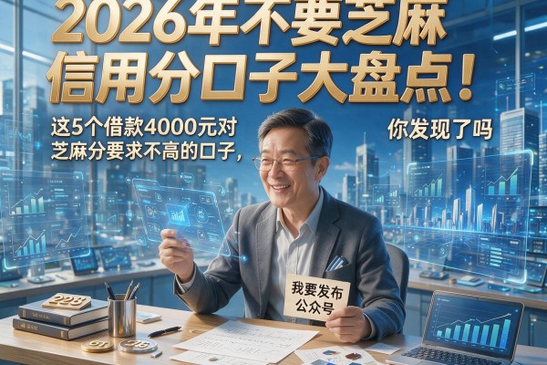 2026年不要芝麻信用分口子大盘点！这5个借款4000元对芝麻分要求不高的口子，你发现了吗？