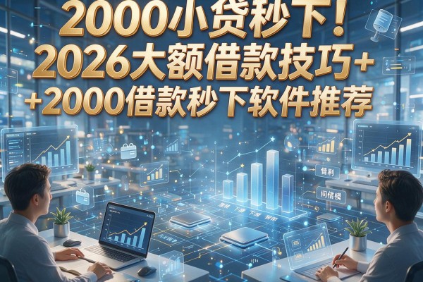 2000小贷秒下!2026大额借款技巧+2000借款秒下软件推荐