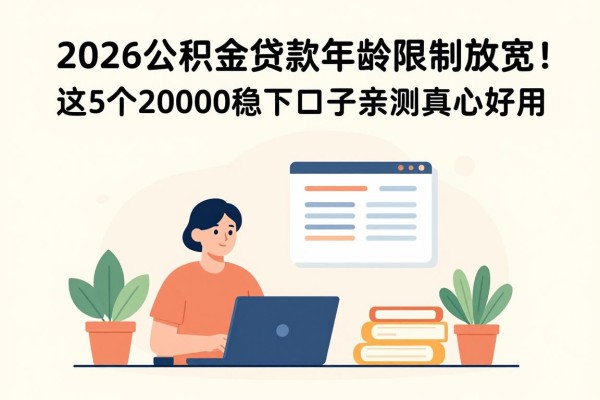 2026公积金贷款年龄限制放宽！这5个20000稳下口子亲测真心好用