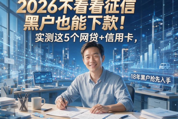 2026不看征信黑户也能下款!实测这5个网贷+信用卡,18年黑户抢先入手