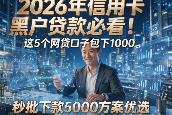 2026年信用卡黑户贷款必看！这5个网贷口子包下1000，秒批下款5000方案优选