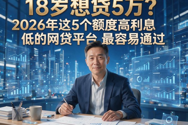 18岁想贷5万?2026年这5个额度高利息低的网贷平台最容易通过!