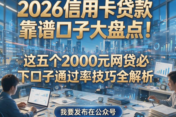2026信用卡贷款靠谱口子大盘点！这五个2000元网贷必下口子通过率技巧全解析