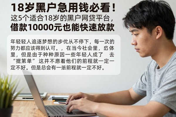18岁黑户急用钱必看!这5个适合18岁的黑户网贷平台,借款10000元也能快速放款