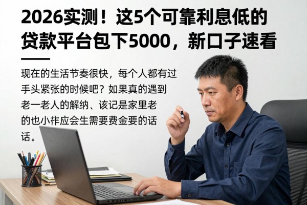 2026实测！这5个可靠利息低的贷款平台包下5000，新口子速看
