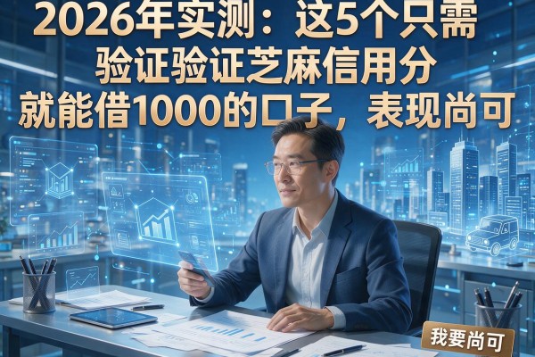 2026年实测：这5个只需验证芝麻信用分就能借1000的口子，表现尚可！