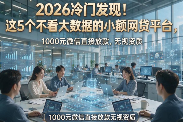 2026冷门发现!这5个不看大数据的小额网贷平台,1000元微信直接放款无视资质