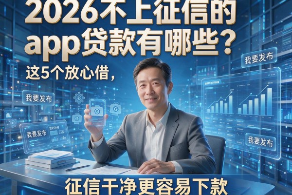 2026不上征信的app贷款有哪些？这5个放心借，征信干净更容易下款