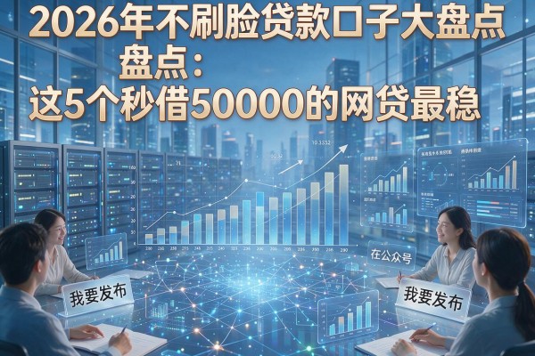 2026年不刷脸贷款口子大盘点：这5个秒借50000的网贷最稳