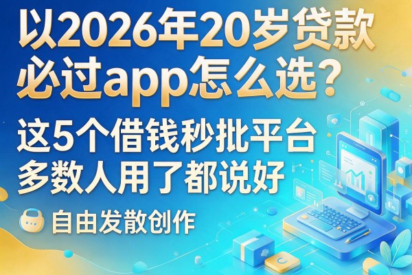 2026年20岁贷款必过app怎么选？这5个借钱秒批平台多数人用了都说好