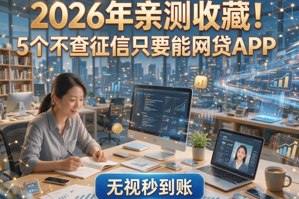 2026年亲测收藏！5个不查征信只要能网贷APP，无视秒到账